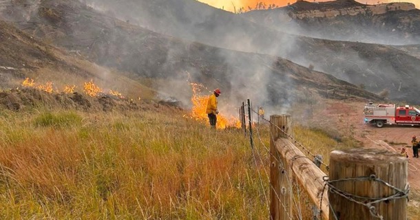 Agriculture disasters include wildfires, which not only burn pastures but also damage fencing. Courtesy Photo